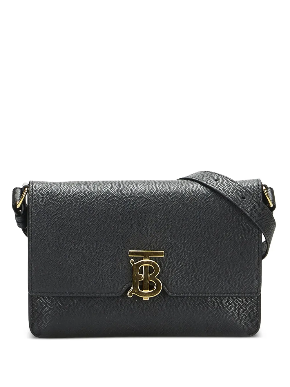 Preowned Burberry Tb Monogram Crossbody Bag In Black ModeSens