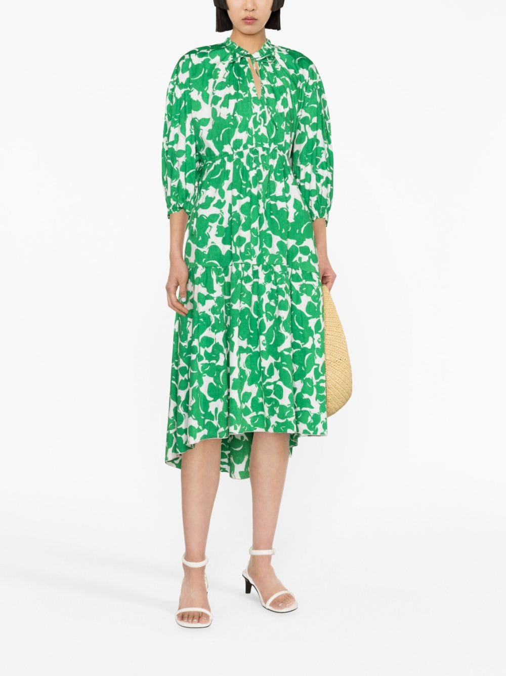DVF Diane von Furstenberg Gelaagde midi-jurk - Groen