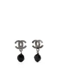 CHANEL Pre-Owned CC bead drop earrings - Black