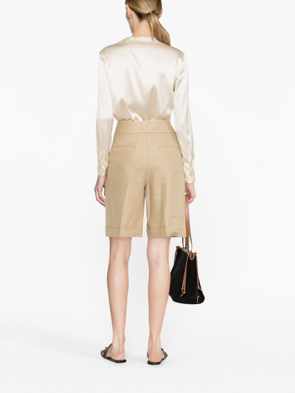 Peserico Drawstring Linen Shorts - Farfetch