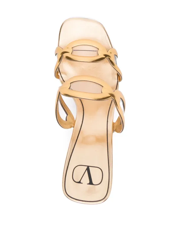 Valentino Garavani チェーン 1967 サンダル 100mm | ゴールドトーン