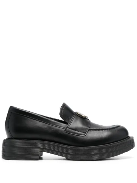 Love Moschino logo-plaque 40mm faux-leather loafers