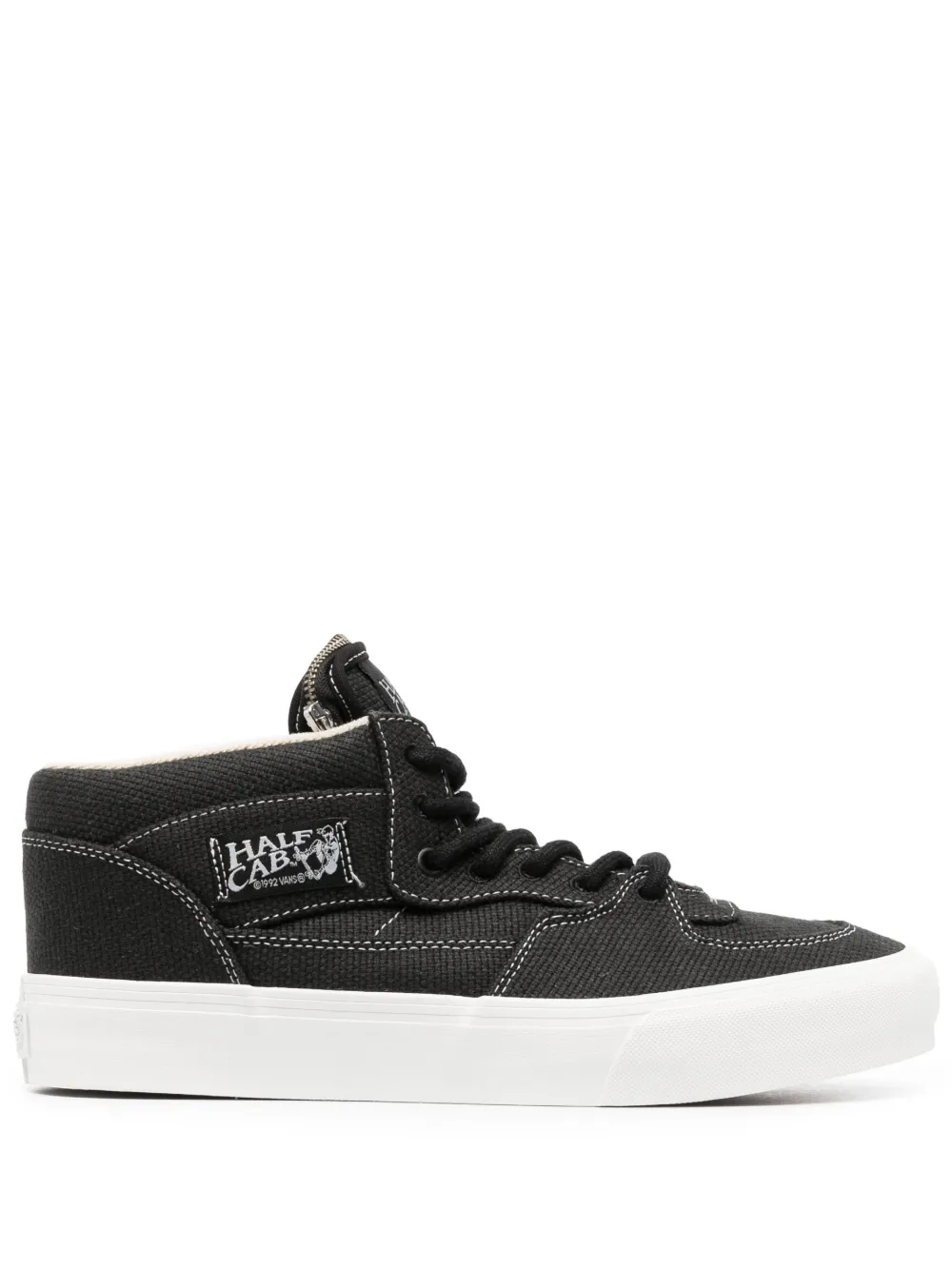 Vans Side Logo-patch High-top Sneakers In Black