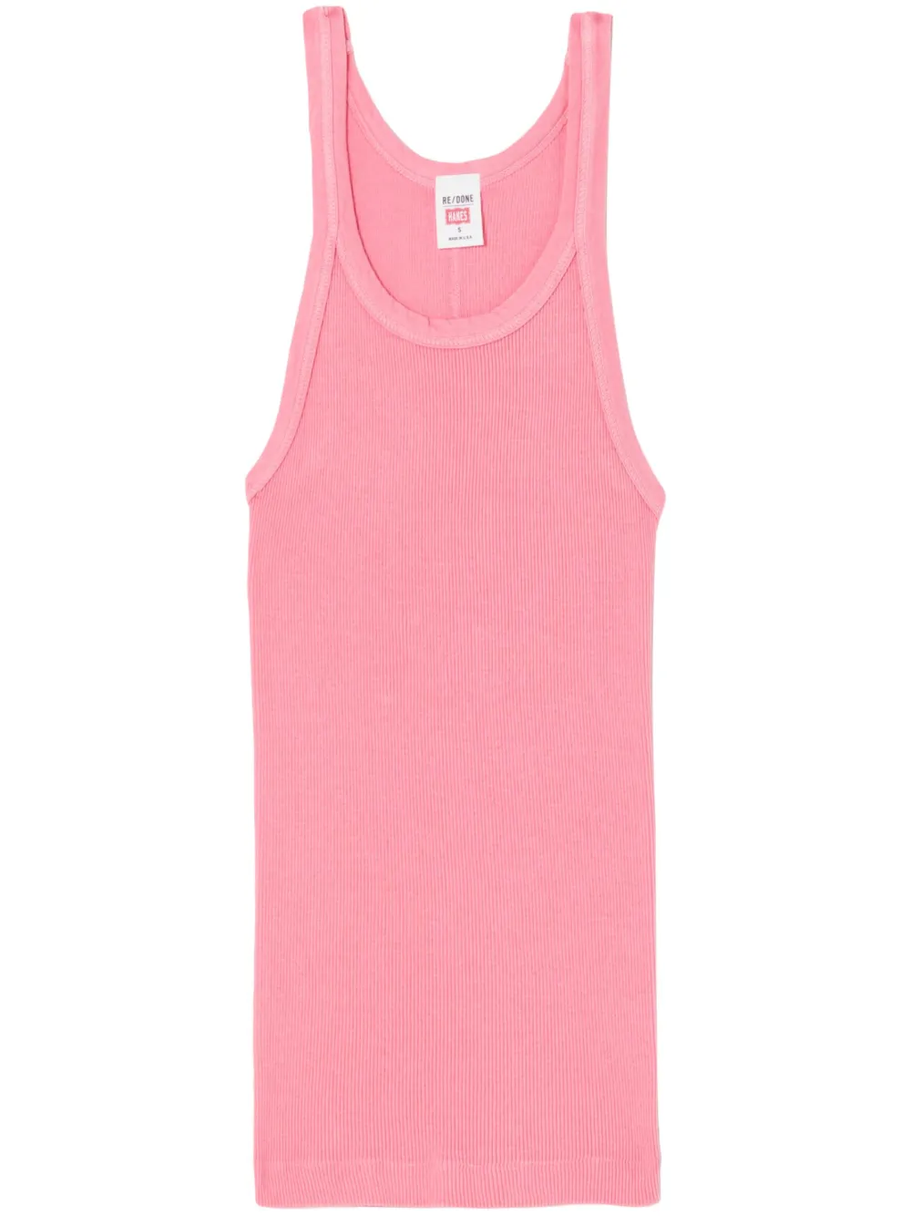 Re/done Pink Hanes Edition Tank Top In Pink