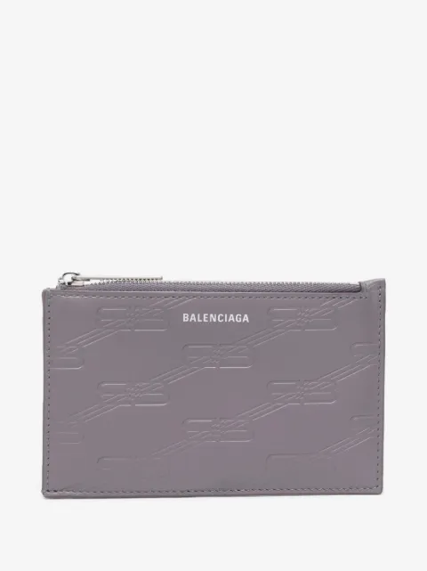 Balenciaga tarjetero con monograma en relieve