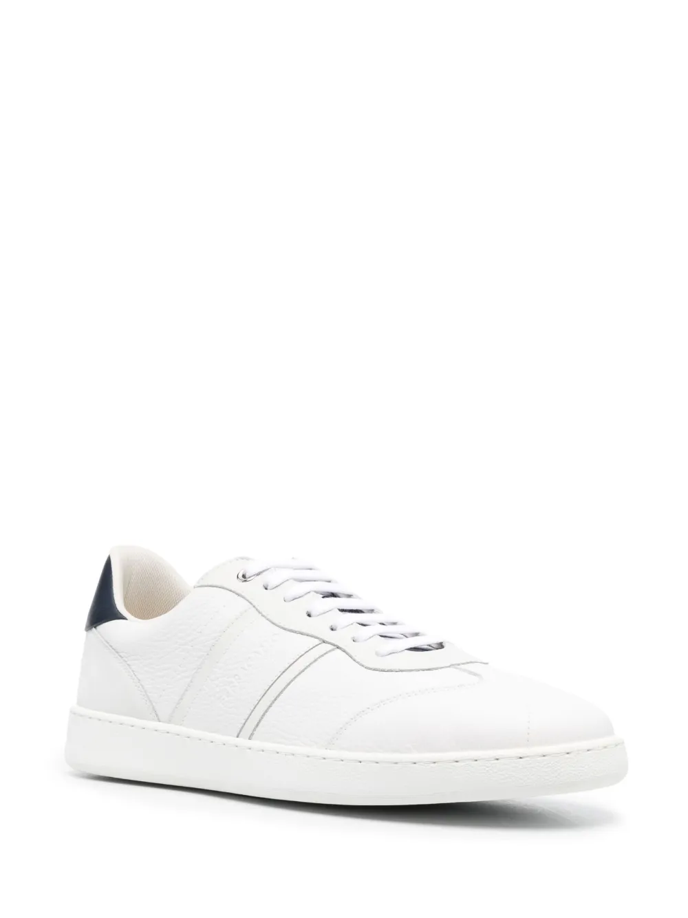 Ferragamo logo-debossed leather sneakers - Wit