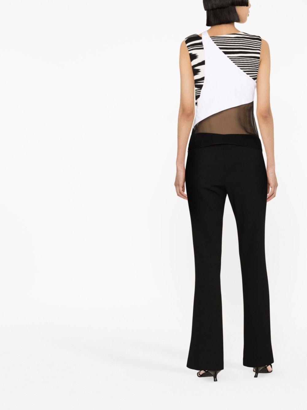 Shop Missoni Contrasting Panel-detail Sleeveless Top In Black