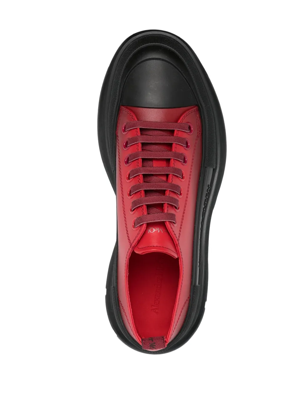 Shop Alexander Mcqueen Panelled Low-top Sneakers In Red