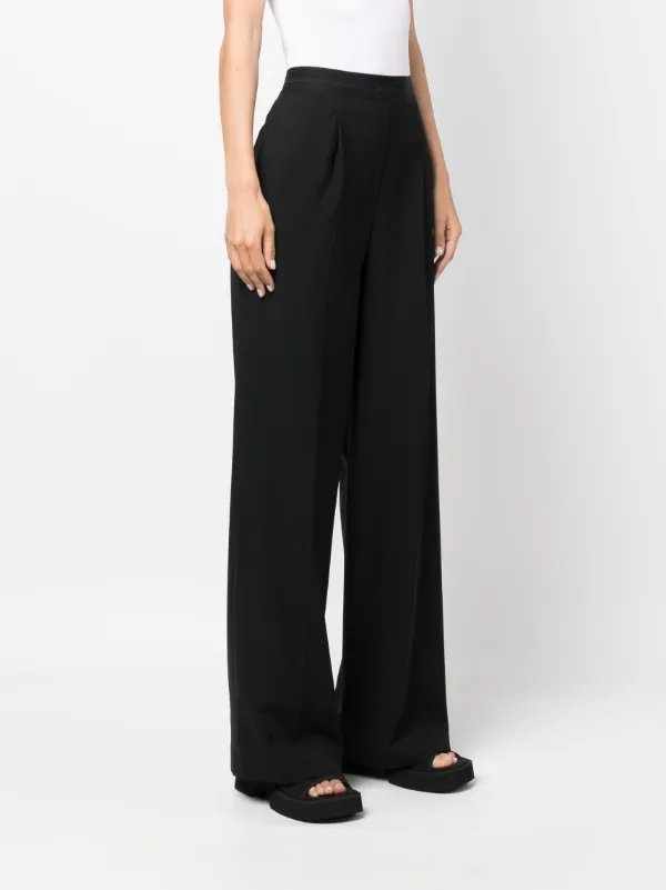 パンツ Msgm Wide Leg Tailored Trousers MSGM wide-leg Tailored Trousers | Black | FARFETCH SG