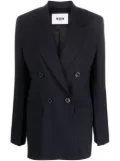 MSGM double-breasted blazer - Blue