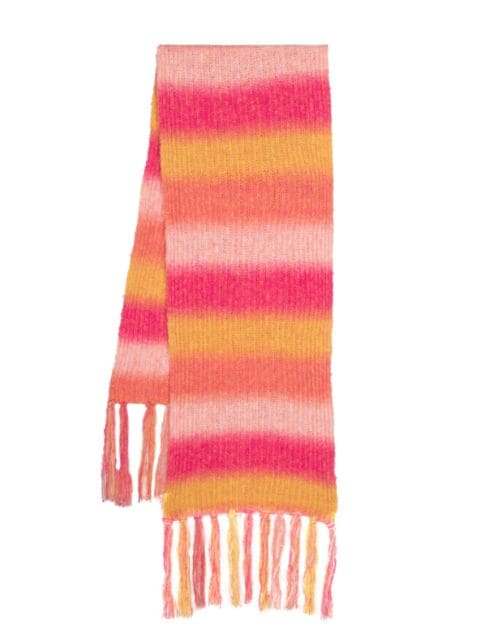 MSGM stripe-pattern knitted scarf