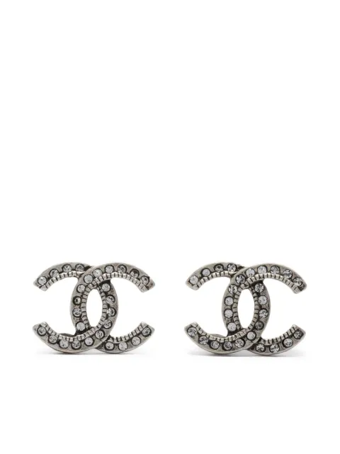 CHANEL Pre-Owned 2000s CC rhinestone-embellished earrings