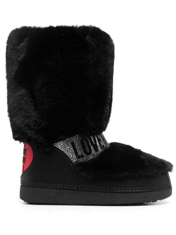 Love moschino faux discount fur moon boots