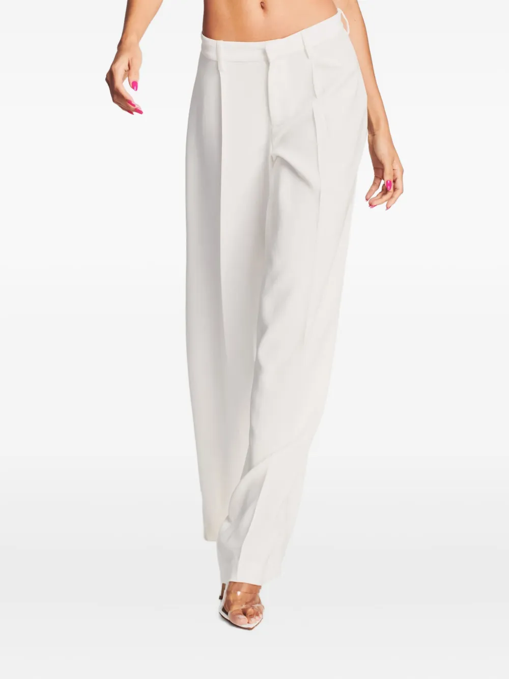 Retroféte Antonia Wide-leg Trousers In White