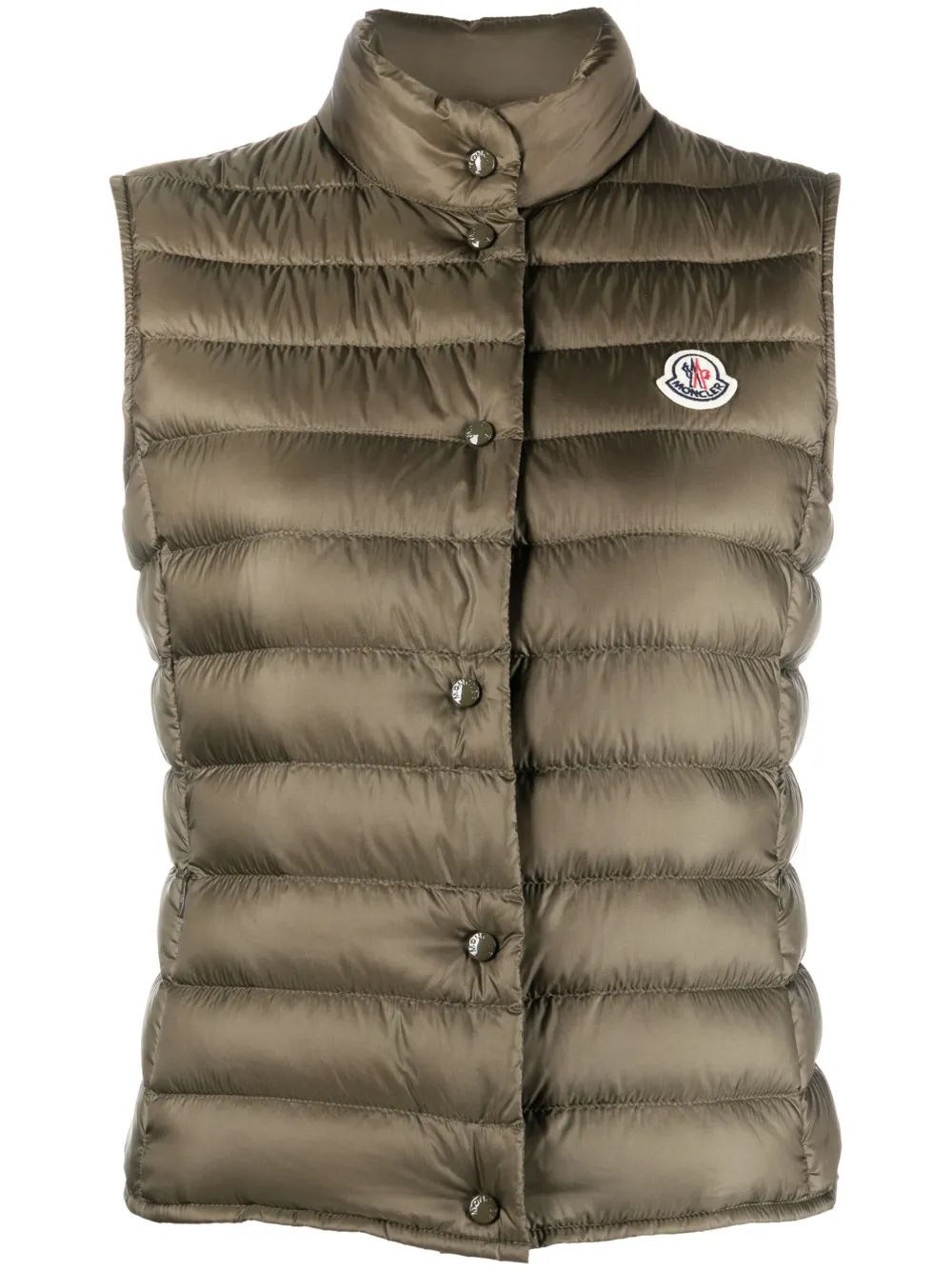 Moncler Liane Logo-patch Quilted Down Gilet In Green