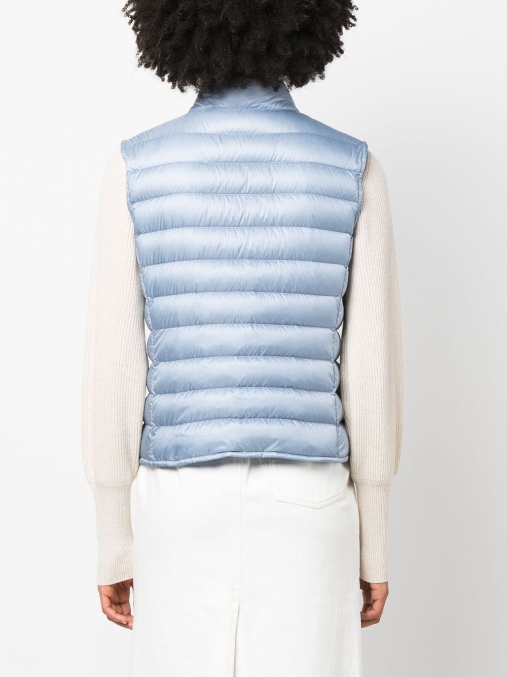 Shop Moncler Liane Logo-patch Vest In Blue