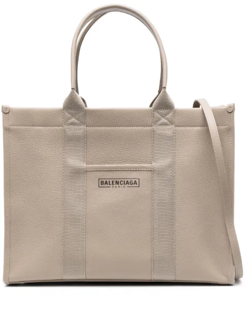 Balenciaga Bolsa tote de couro Hardware com logo
