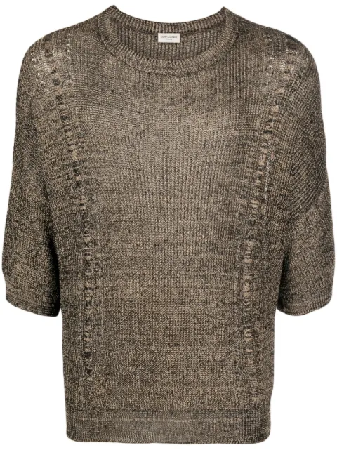 Saint Laurent half-sleeve knitted top