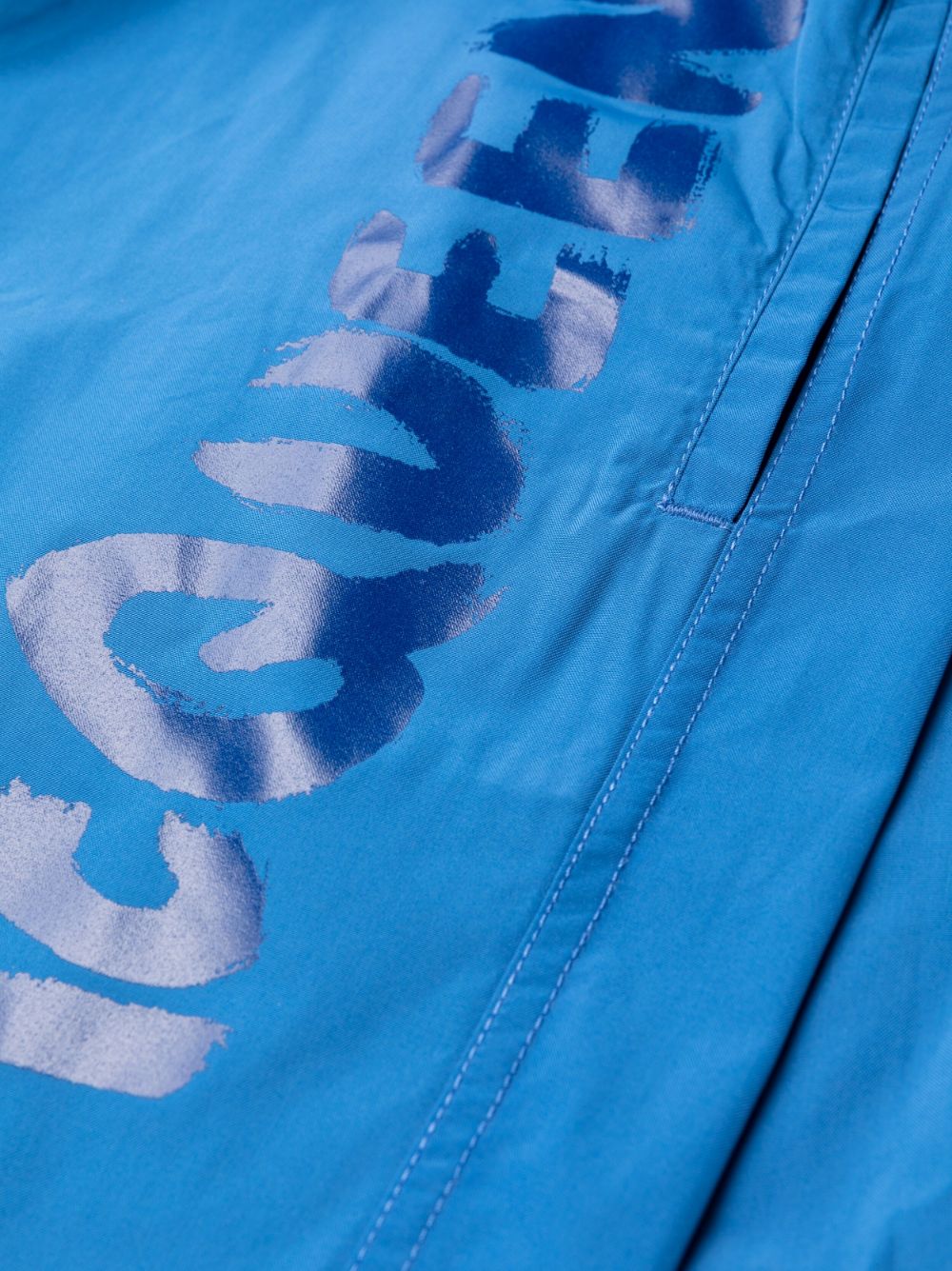 Shop Alexander Mcqueen Graffiti-print Swim Shorts In Blue