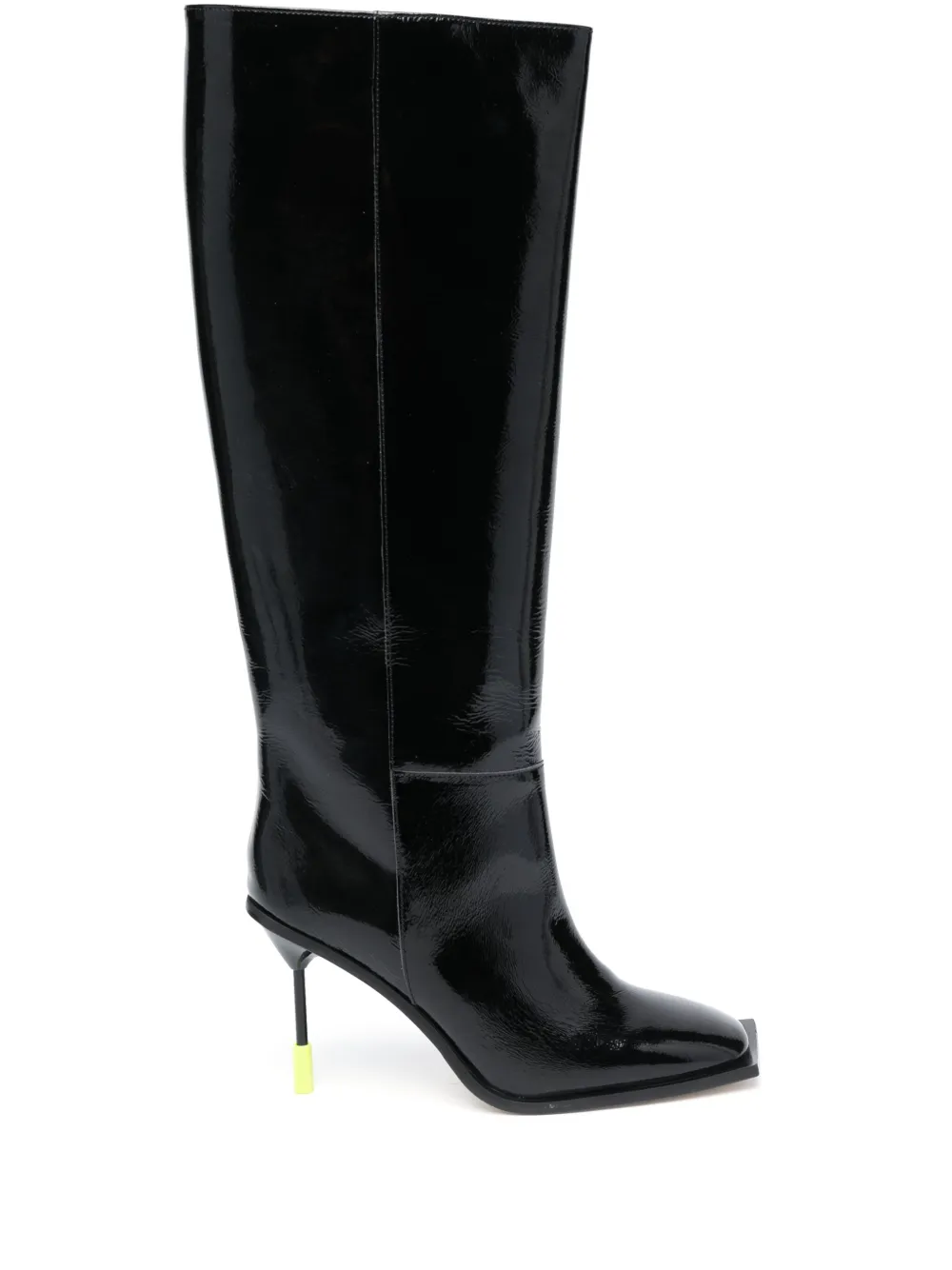 MSGM 110mm patent leather boots | Black | Image 1