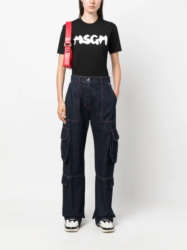 MSGM cargo-pocket Denim Jeans - Farfetch