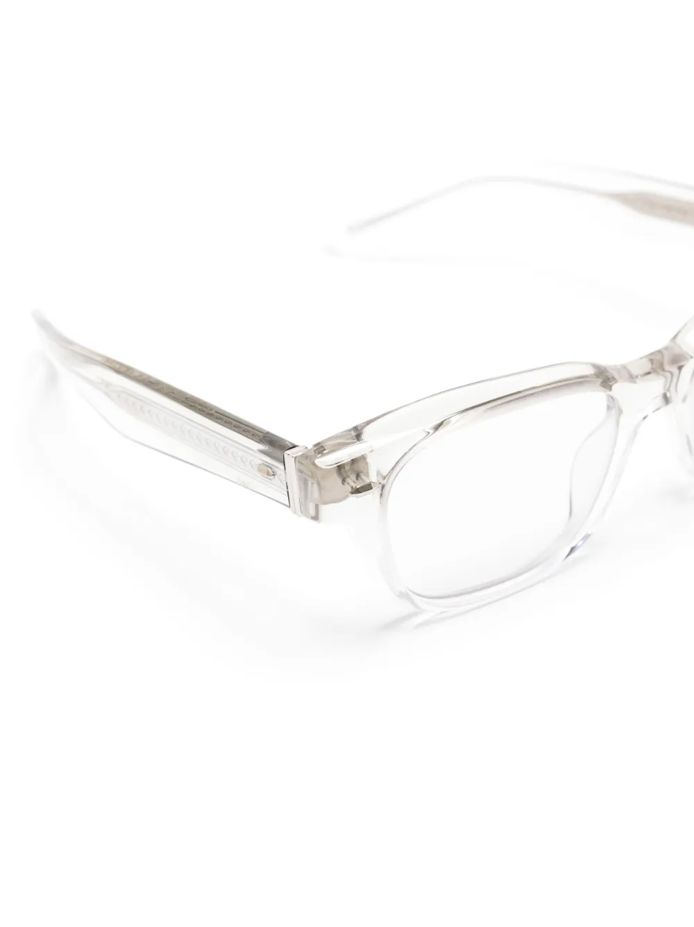 Shop Oliver Peoples Transparent Rectangle-frame Glasses In White