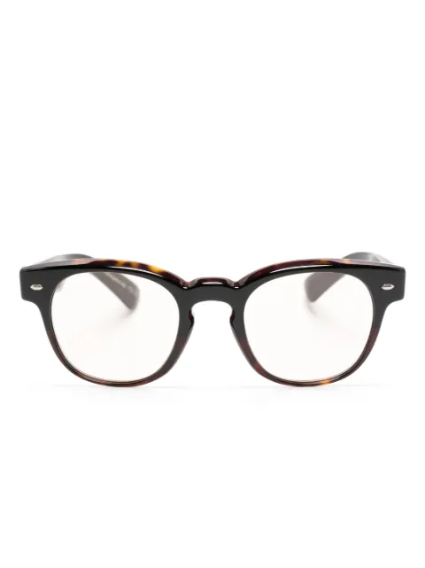 Oliver Peoples tortoiseshell-effect round-frame glasses