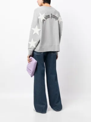 Palm Angels お洒落 ウォッシュド スウェットシャツ Palm Angels ウォッシュド スウェットシャツ | ブルー | FARFETCH JP