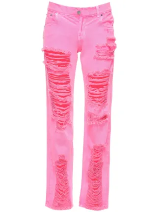 Pink store distressed jeans