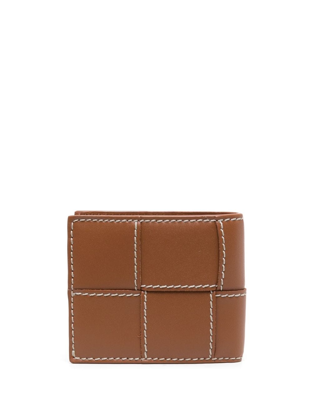 Shop Bottega Veneta Intreccio Leather Bifold Wallet In Brown