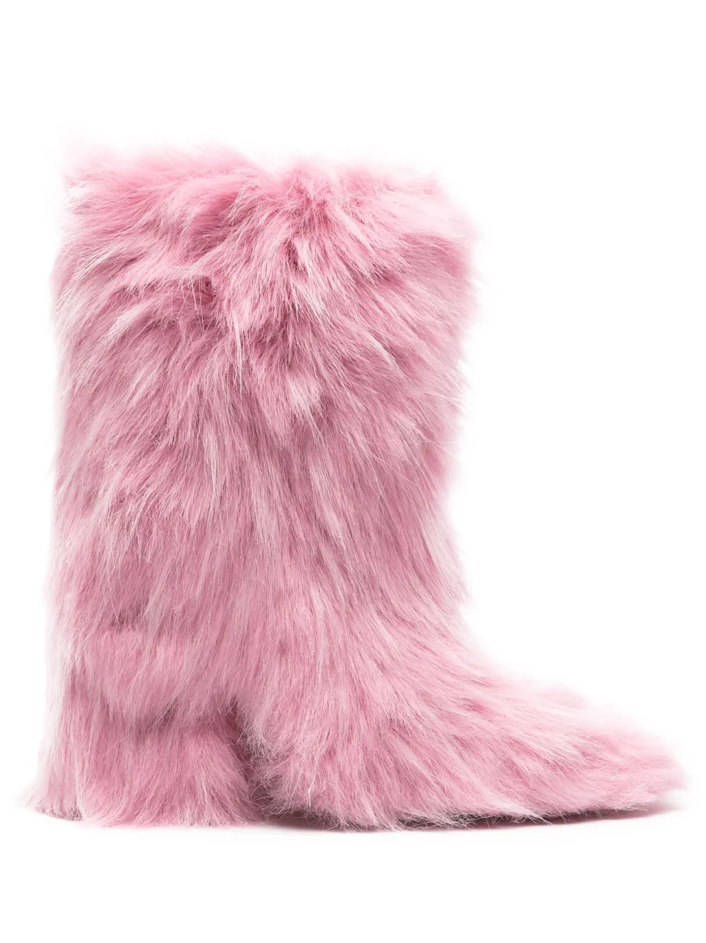 Msgm Shearling Slip-on Boots In Pink