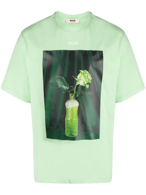 MSGM graphic-print organic cotton T-shirt