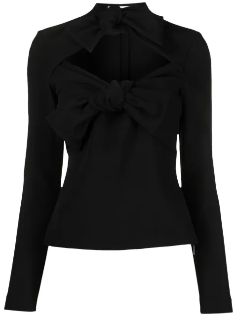 MSGM bow-detail long-sleeve top
