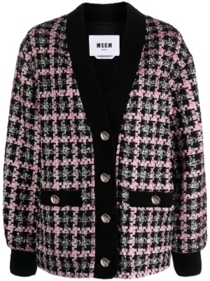 MSGMのツイードジャケット MSGM ツイードジャケット | ブラック | FARFETCH JP