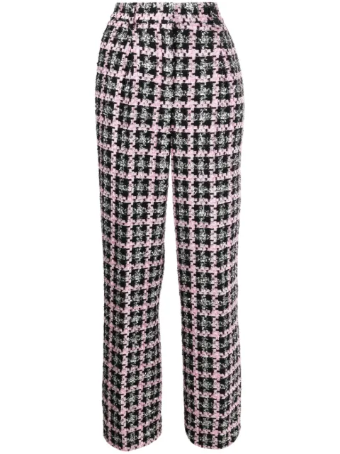 MSGM high-waisted tweed trousers