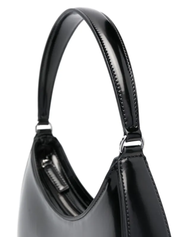 MSGM logo-debossed faux-leather Hobo Bag | Black | FARFETCH JO