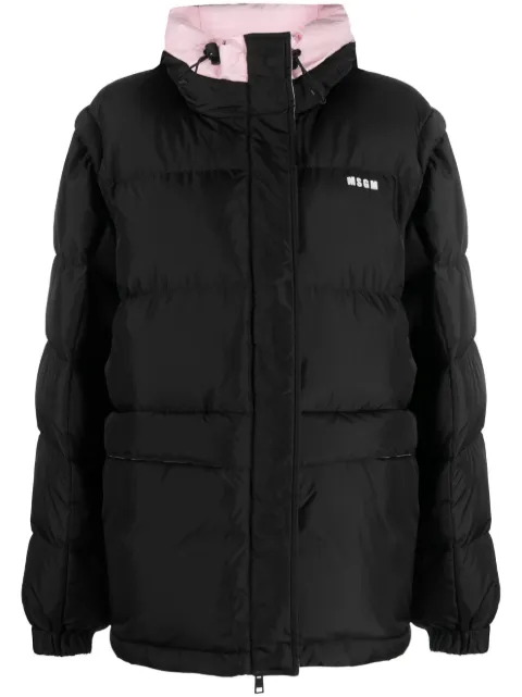 MSGM detachable-sleeves hooded jacket 