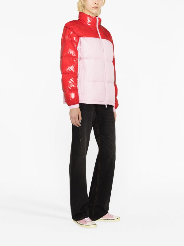 MSGM two-tone Panelled Quilted Jacket - Farfetch