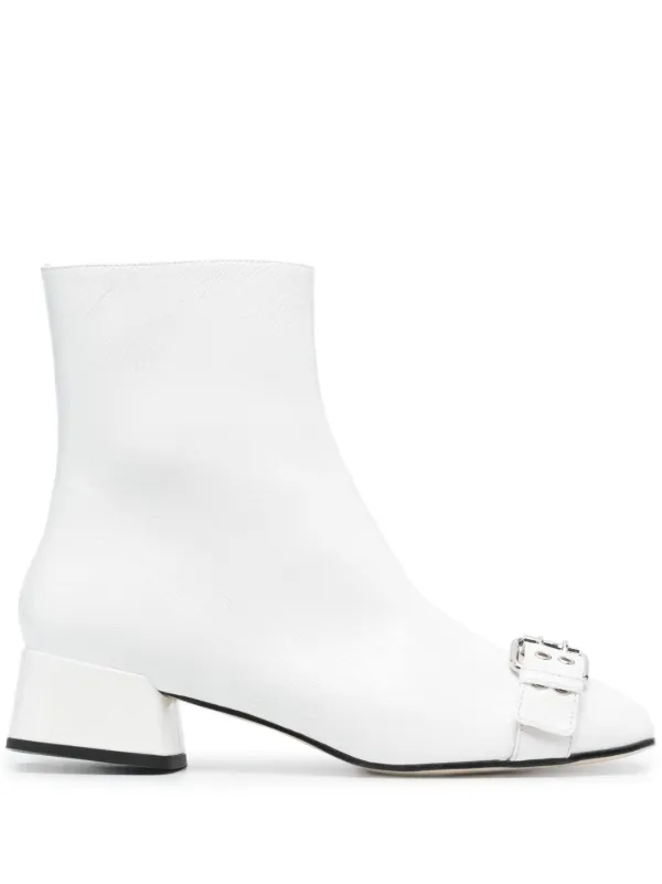 Patent hot sale white booties