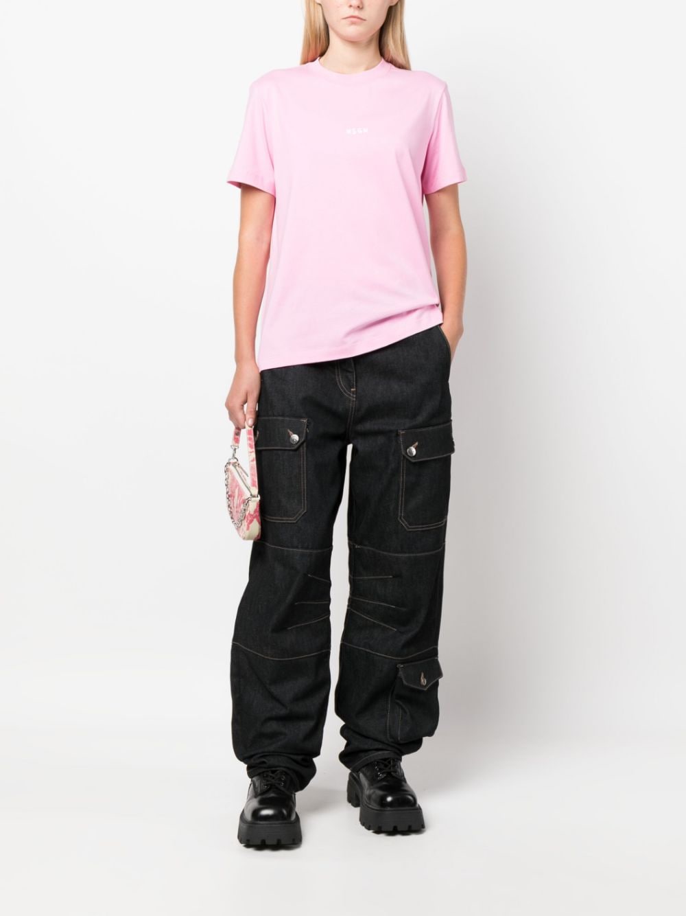 MSGM T-shirt met logoprint - Roze