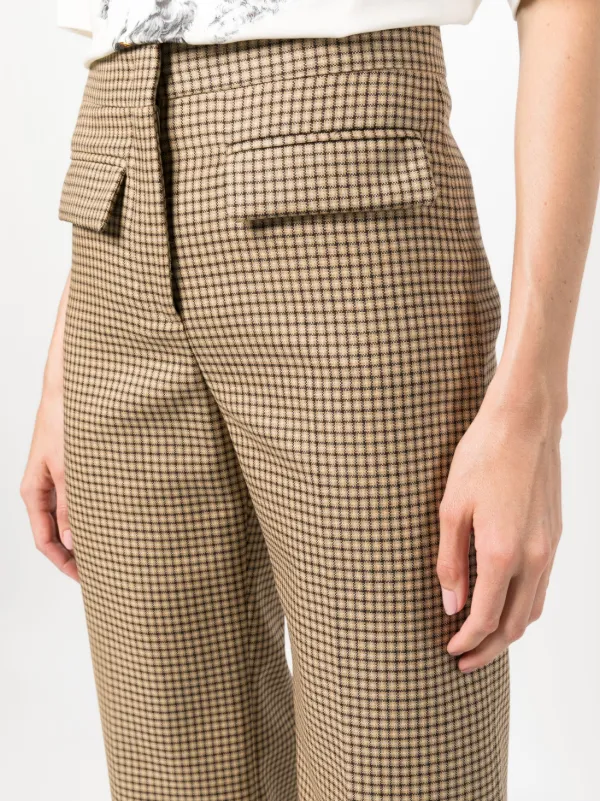 Cropped checked trousers best sale womens