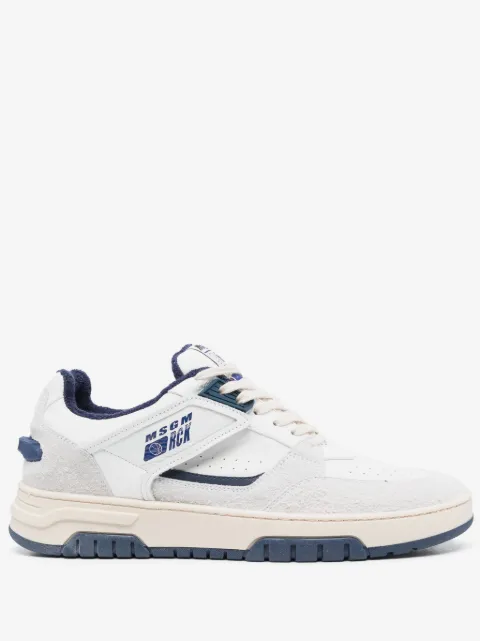 MSGM colour-block panelled leather sneakers