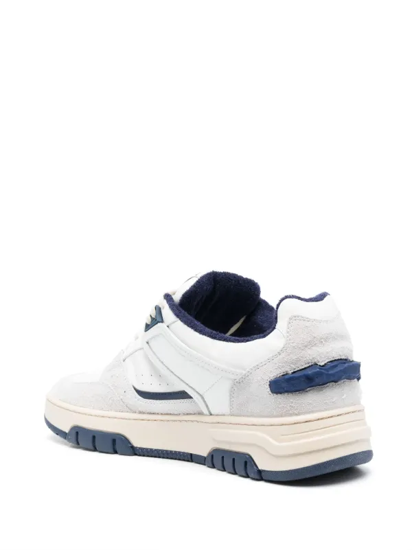 MSGM colour-block Panelled Leather Sneakers | White | FARFETCH