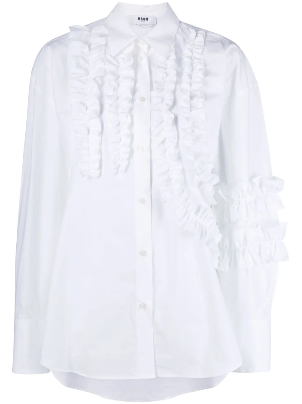 MSGM Blouse met ruches Wit