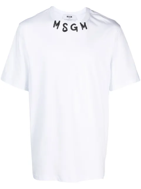 MSGM logo-lettering print cotton T-shirt