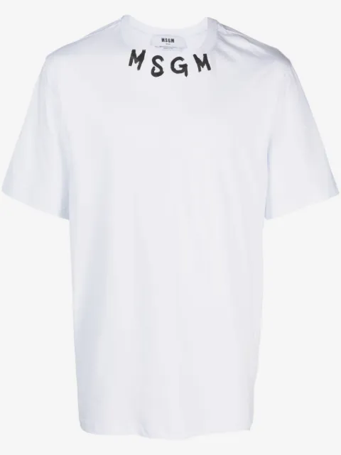 MSGM logo-lettering print cotton T-shirt