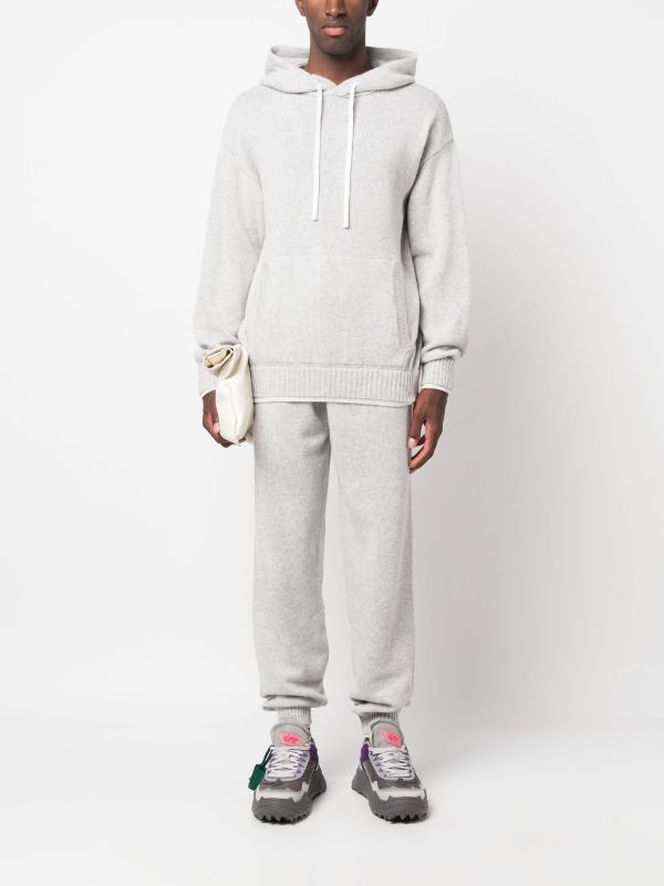 MSGM logo-print Knit Hoodie - Farfetch