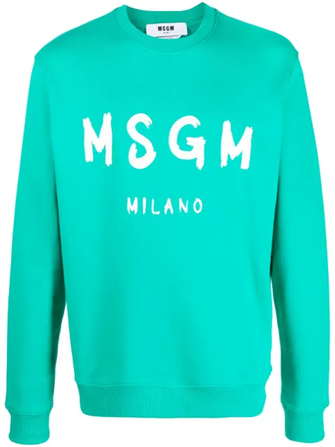 MSGM logo-print cotton sweatshirt