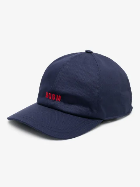 MSGM casquette en coton à logo brodé