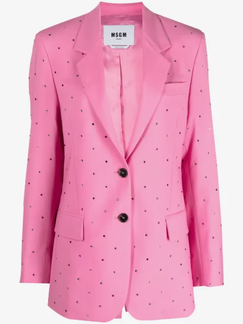MSGM blazer con botones y detalles de cristal